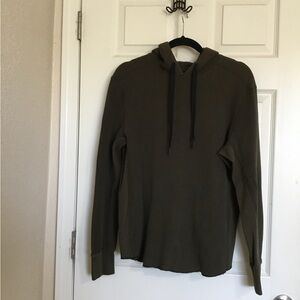 Rag and Bone slim fit Olive Green Hooded Sweater size M
